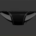 Black Travel Bag With White Stitching Front Pocket And Brand Logo