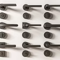 Modern door handle door handle combination 3d model
