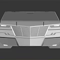 Low Poly 3D Model Car With Modern Geometric Design And Reflective Silver Gray Surface 3d model