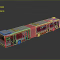Bus Large Bus CMB Medium Van Large Van Bus School Bus Van Box Car 3d model