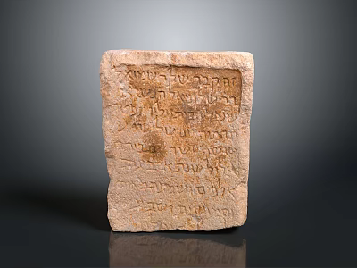 Museum of Ancient Books and Stone Carvings Exhibits Hebrew Inscriptions Spain Sephardic Museum of Castile and León Government Sculptures Statues Artifacts 3d model