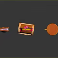 Colorful Decorative Ornament Set Featuring Various Shapes Such as Trophy Treasure Chest Heart and Star