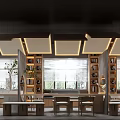 Modern Library 3d model