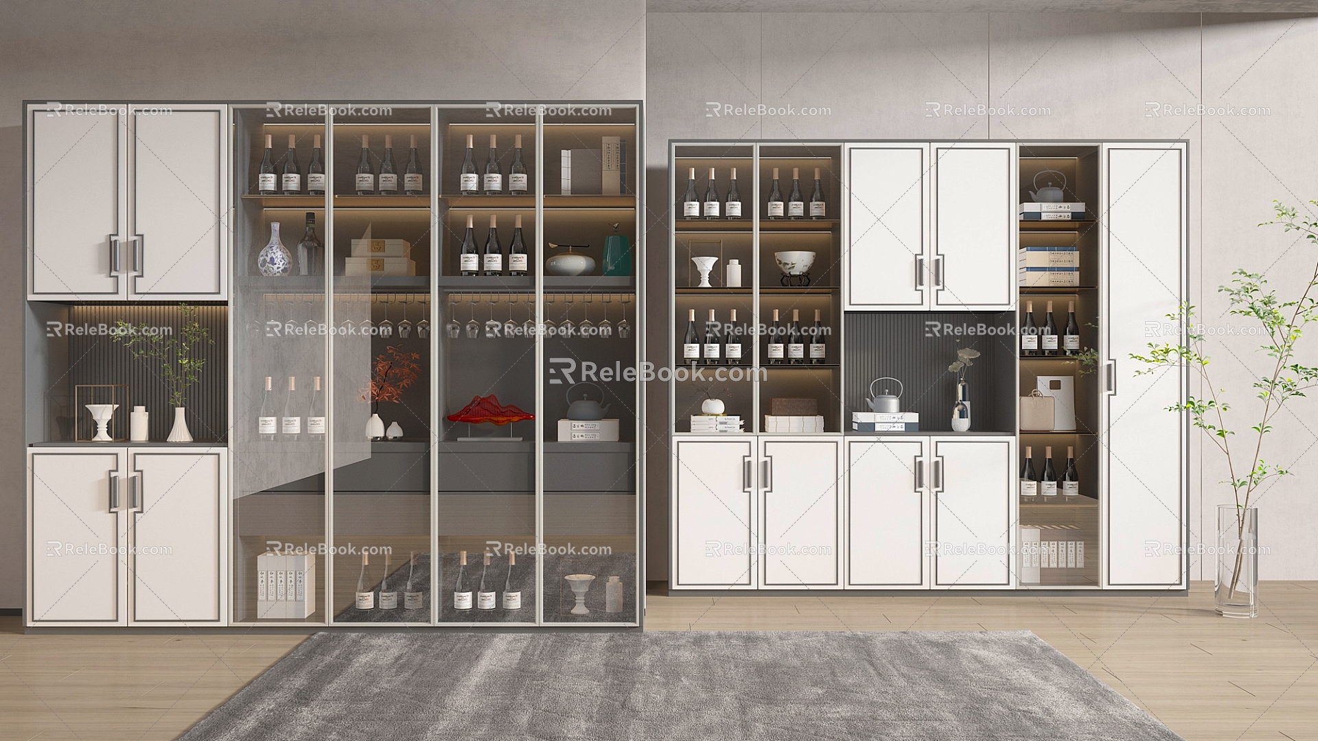 New Chinese Wine Cabinet 3d model