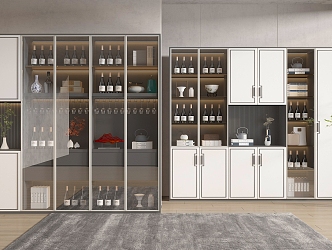 New Chinese Wine Cabinet 3d model