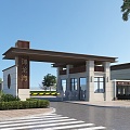 new chinese style gate 3d model