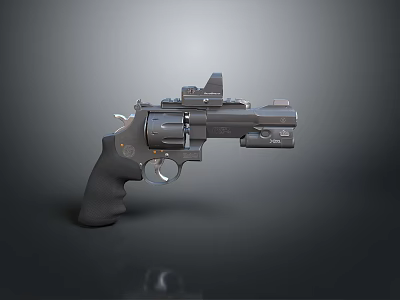 Revolver High Precision Weapon Design Game Asset Digital Art Modern Weapon 3d model