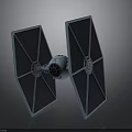 Aerospace Starfighter Design With Twin Triangular Wings And Central Engine