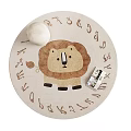 Round Rug With Lion Pattern And Alphabet Letters For Kids Room Decor