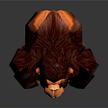 Animated Red Orange Gorilla Toy With Muscular Build And Fierce Expression