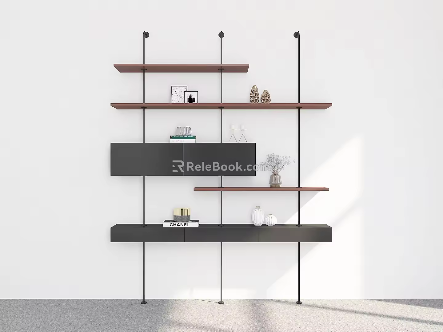 Bookshelf Ornaments Bookshelf Decorative Storage Cabinet Rack Decorative Rack Storage Rack Bookshelf Shelf 3d model