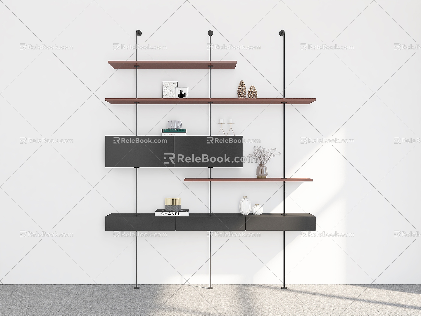 Bookshelf Bookshelf Ornaments Bookshelf Decorative Storage Cabinet Rack Decorative Rack Storage Rack Bookshelf Shelf model