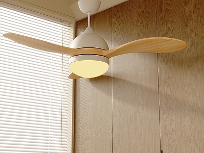 Cream wind invisible fan lamp bedroom ceiling fan lamp ceiling household guest restaurant fan ceiling lamp 3d model