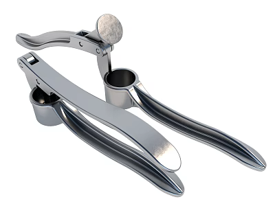 Stainless Steel Garlic Press Kitchen Utensil With Ergonomic Handles For Efficient Garlic Pressing 3d model