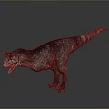 Detailed 3D Render of Ferocious Dinosaur Creature With Open Mouth and Scaly Skin