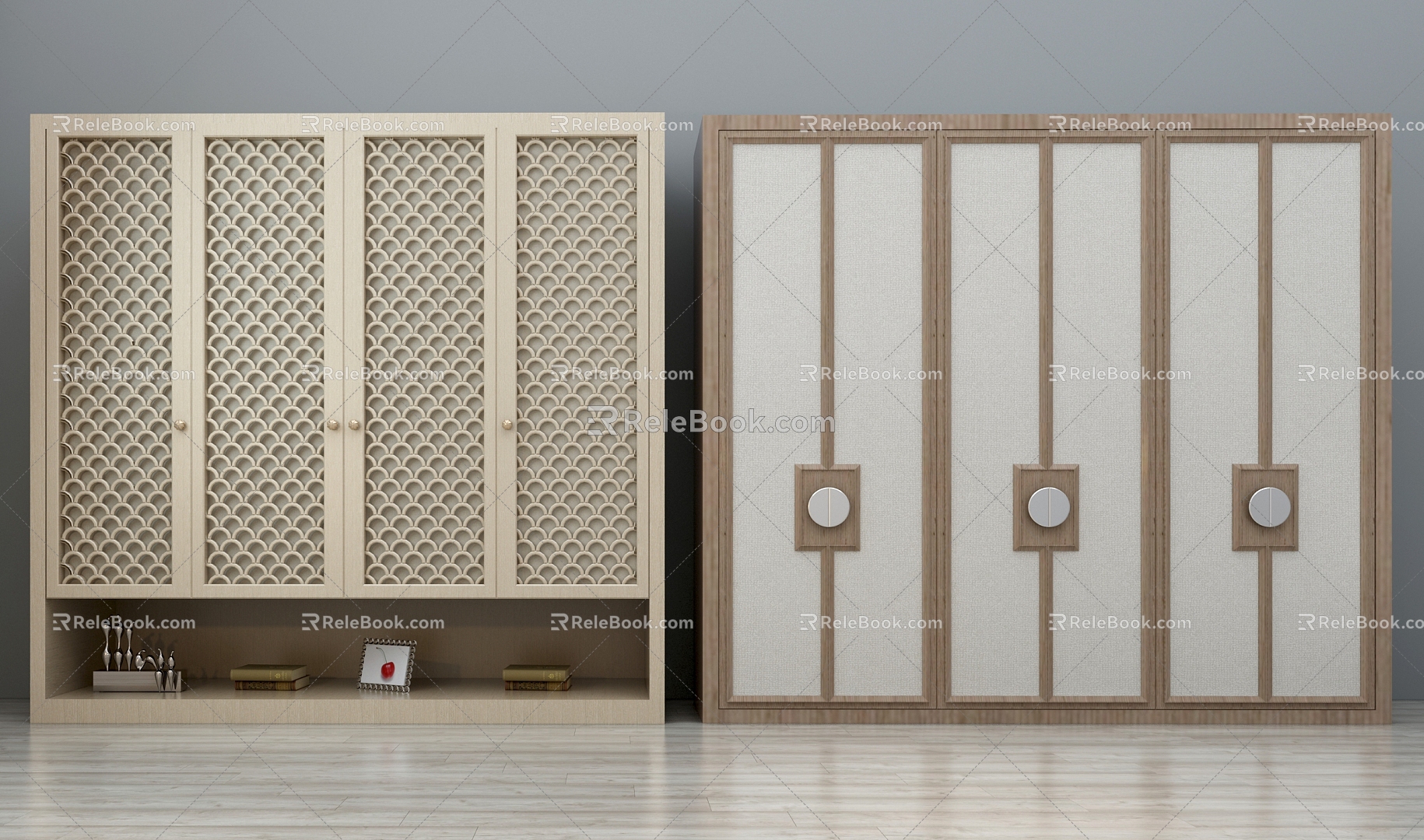 Chinese Wardrobe New Chinese Wardrobe Modern Wardrobe Whole Wardrobe 3d model