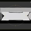 White Paper Shopping Bag With Black Handles For Daily Use And Simple Design