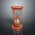 Elegant Home Decor Hourglass With Red Copper Frame Transparent Glass And Sand