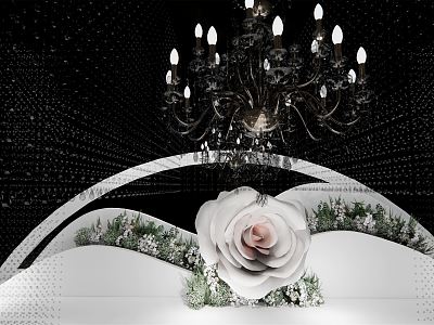 Modern Wedding Scene Meichen Wedding Stage model