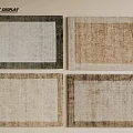 Square Carpets Display With Multiple Colors And Woven Texture For Home Decor 3d model