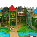 Kids Playground Castle Featuring Safe Swing Door And Animal Decorations Design