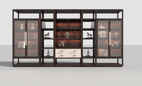 New Chinese Bookcase 3d model