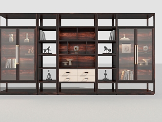 New Chinese Bookcase 3d model