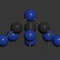 Modern Geometric Decorative Ornament Set With Blue Gray Spheres And Metal Stands For Home Decor