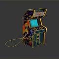 Vintage Arcade Game Machine Featuring Colorful Graphics LED Screen And Classic Game Characters