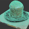 Traditional Sweet Bread With White Frosting And Colorful Sprinkles On Black Plate And White Mat