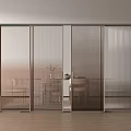 Modern Interior Sliding Doors With Frosted And Textured Glass Panels