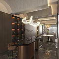 Modern Duplex Living Room With High Ceiling Chandelier And Comfortable Sofa