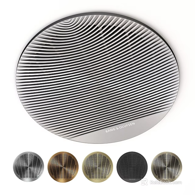 Wireless Bluetooth Speaker With Circular Design And Multiple Color Options Silver Black Brown Gold Gray 3d model 