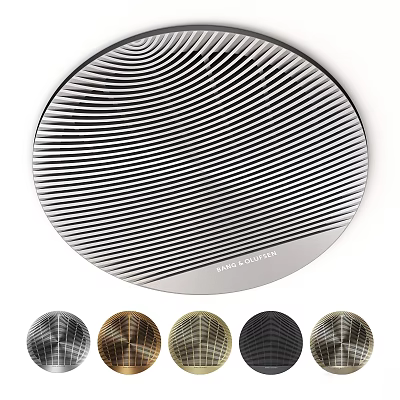 Wireless Bluetooth Speaker With Circular Design And Multiple Color Options Silver Black Brown Gold Gray 3d model