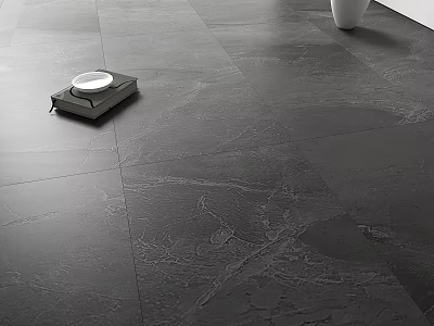 Dark Gray Marble Pattern Floor Tiles With Sleek Surface For Modern Home Interior Design 3d model