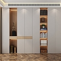 modern bookcase open bookcase 3d model