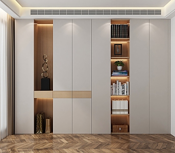 modern bookcase open bookcase 3d model