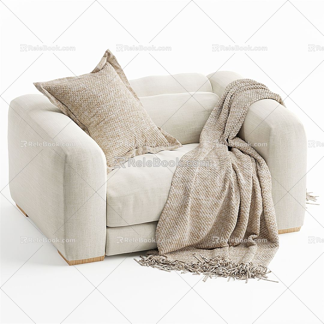 Modern Flexform Single Sofa 3d model