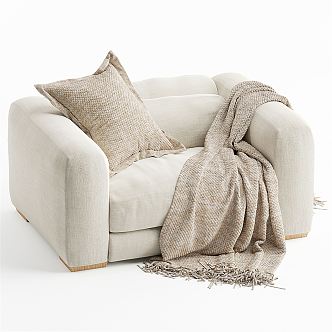 Modern Flexform Single Sofa 3d model