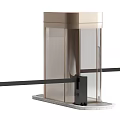 Modern gate sentry box swing gate access control 3d model