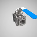 Stainless Steel Bathroom Ball Valve With Blue Handle For Home Use