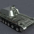 Silver Gray Military Tank Model With Turret Cannon And Tracks