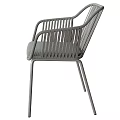 Modern Woven Armchair With Metal Frame For Living Room Decor