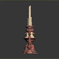 Red Decorative Candle Holders With Various Designs Spiral Base And Classic Styles For Home Decor
