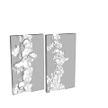 Modern White Wall Decor With Irregular Texture And Hollow Vertical Decorative Panel For Interior Decoration