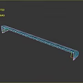 Shiny Blue Elongated Decorative Strip With Smooth Design On Dark Background