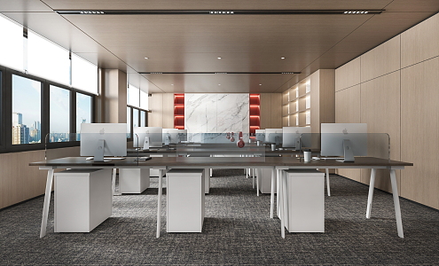 Modern public office area Meeting room 3d model