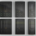 Modern child door paint room door paint door modeling door flat door single door double door 3d model