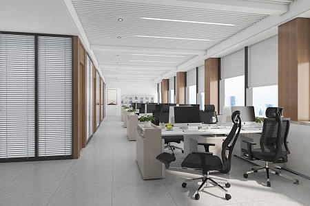 modern public office area public office 3d model