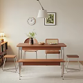 Modern Minimalist Dining Chairs With Wicker Back And Upholstered Seat For Wooden Table Setting